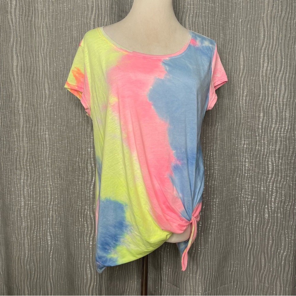 Umgee side knot tie dye tee